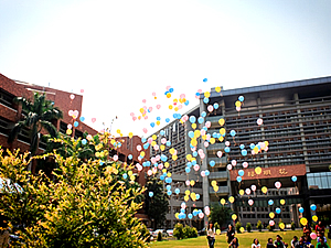 同學施放氣球照片 同學施放氣球照片