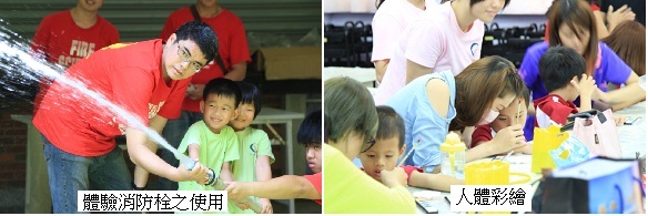 體驗消防栓及人體彩繪照片