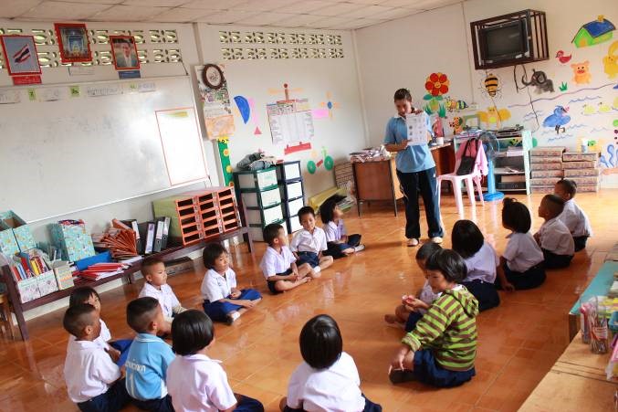 教導小朋友照片